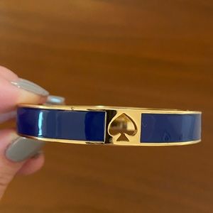 Kate Spade navy and gold bangle